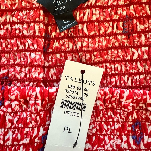 NWT Talbots Flowing Branches Smocked Dress Size PL - Picture 6 of 9
